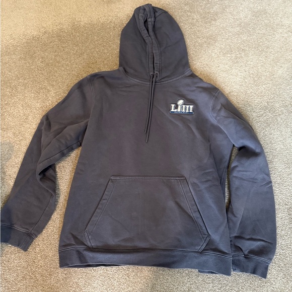 Nike Dark Gray Hoodie with Super Bowl Logo - Picture 1 of 2